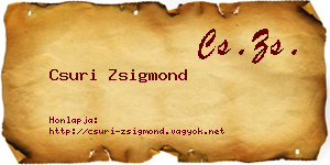 Csuri Zsigmond névjegykártya